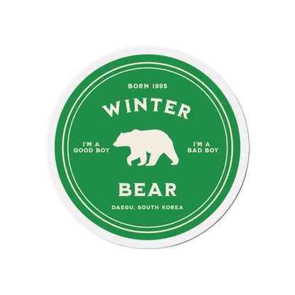 Winter Bear Badge Series Die-Cut Magnet