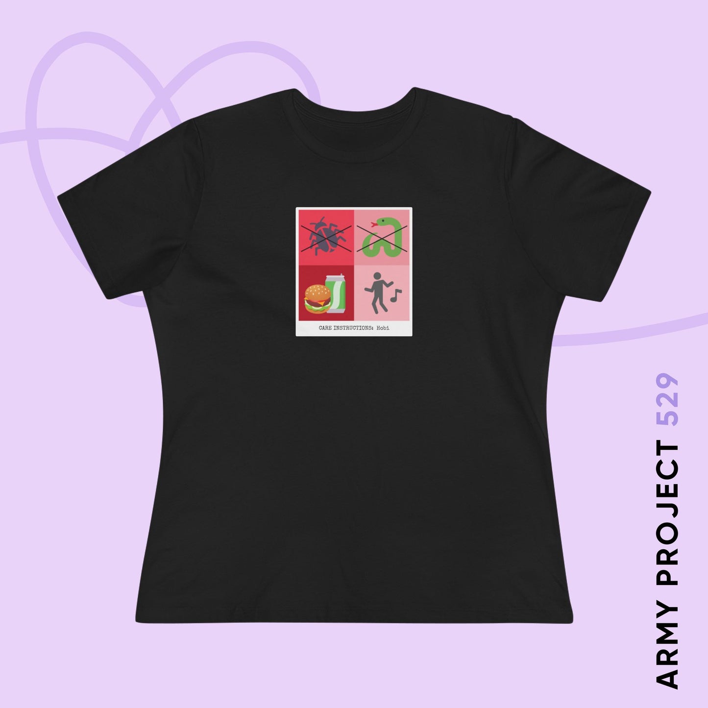 Hobi Women's Tee - Funny Fanmade BTS Merch - Care Instructions - Soft Jersey T-Shirt