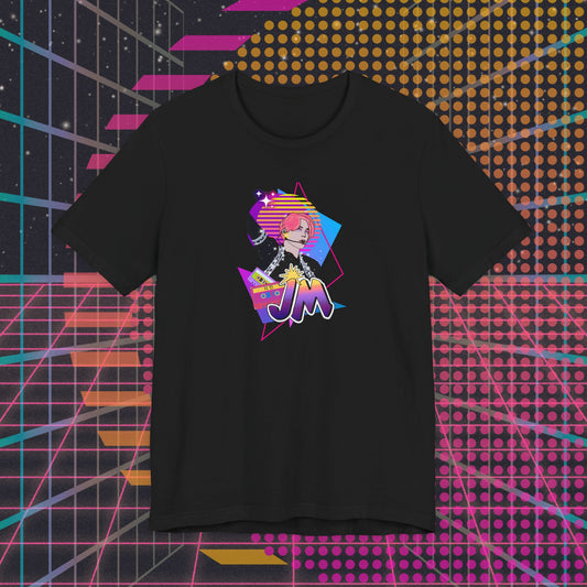 Jimin Short Sleeve Shirt - Fanmade BTS Retro Series - 80s Pop Aesthetic - Soft Unisex T-Shirt