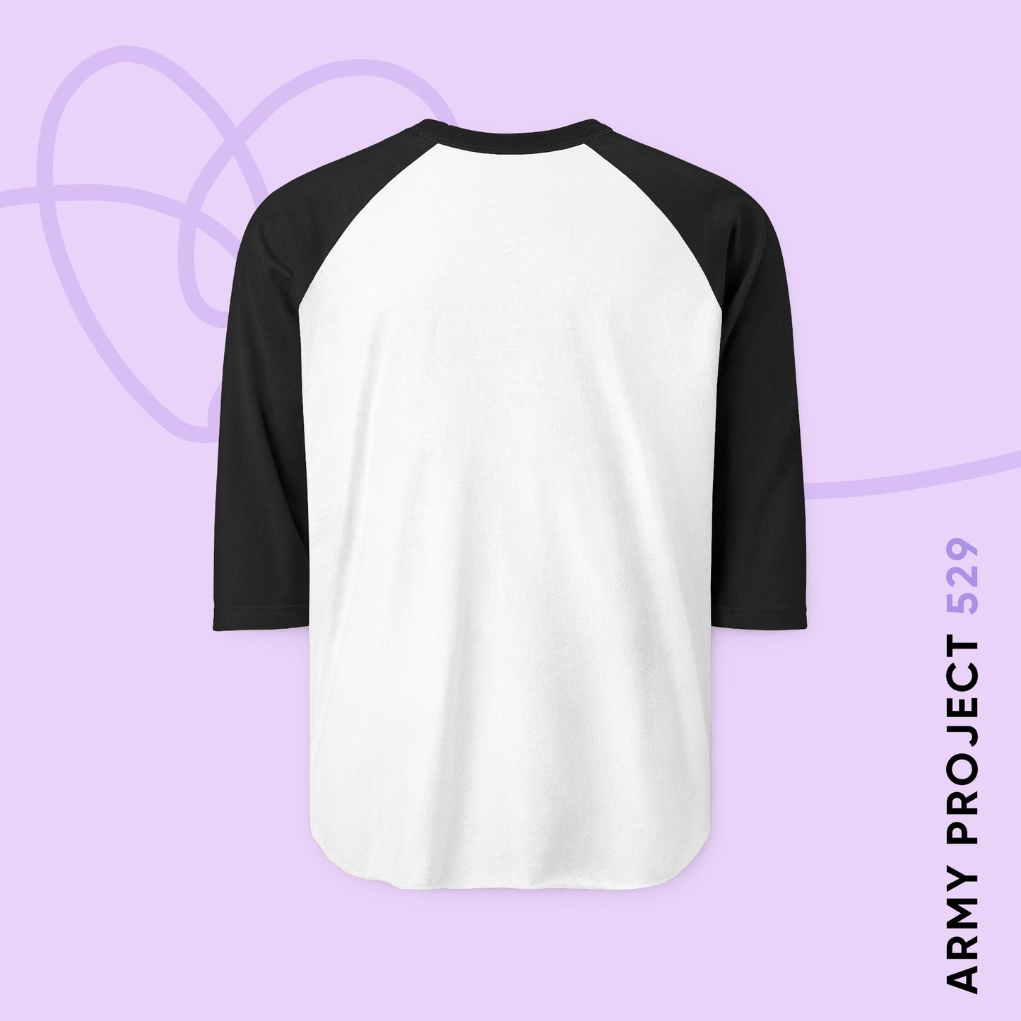 Jimin Baseball Tee - Fanmade BTS Retro Series - 80s Pop Aesthetic - 3/4 Sleeve Unisex T-Shirt