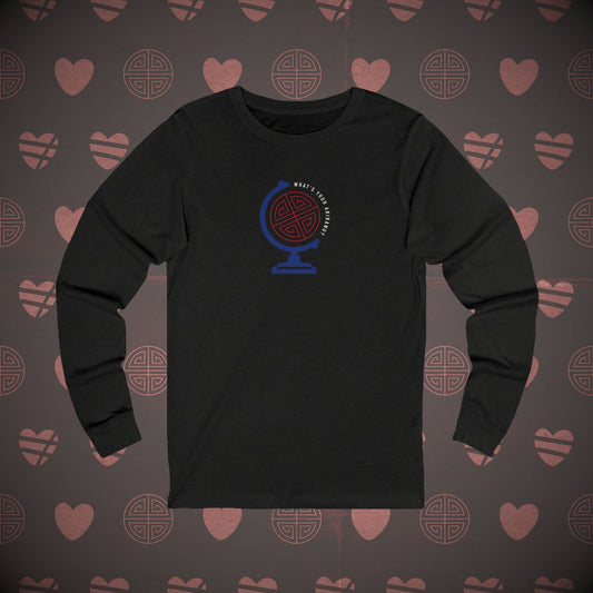 OT7 Long Sleeve Shirt - What's Your Arirang? Globe and Cities - Soft Unisex T-Shirt