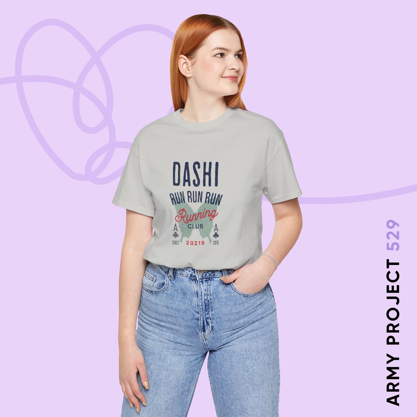 OT7 Short Sleeve Shirt - Dashi Running Club - Fanmade BTS Merch - Unisex Jersey T-Shirt