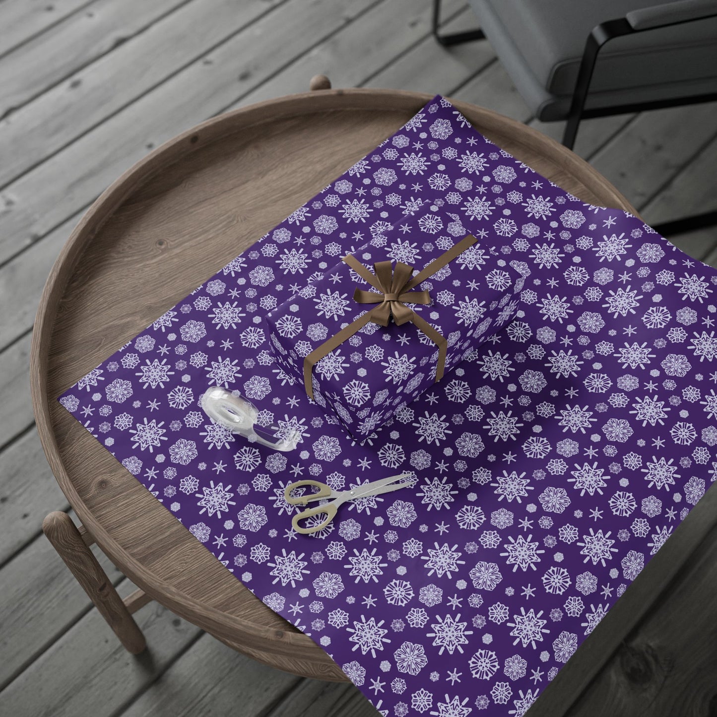 OT7 Wrapping Paper - Secret Snowflakes (Purple) - Subtle Fanmade BTS Merch - ARMY Gift Wrap