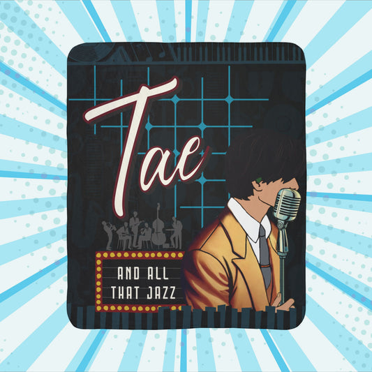 Taehyung 1950s Jazz Retro Sherpa Fleece Blanket