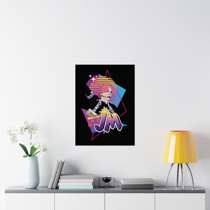 Jimin Wall Art - Fanmade BTS Retro Series - 80s Pop Aesthetic - Matte Poster