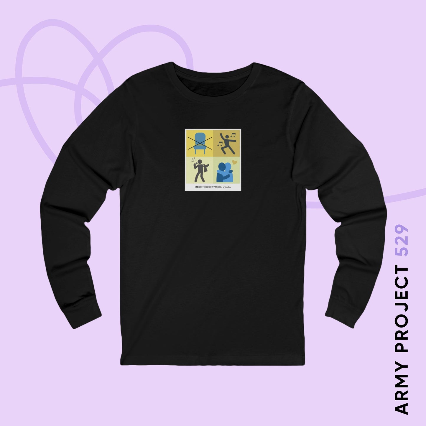 Jimin Long Sleeve Shirt - Funny Fanmade BTS Merch - Care Instructions - Soft Unisex T-Shirt