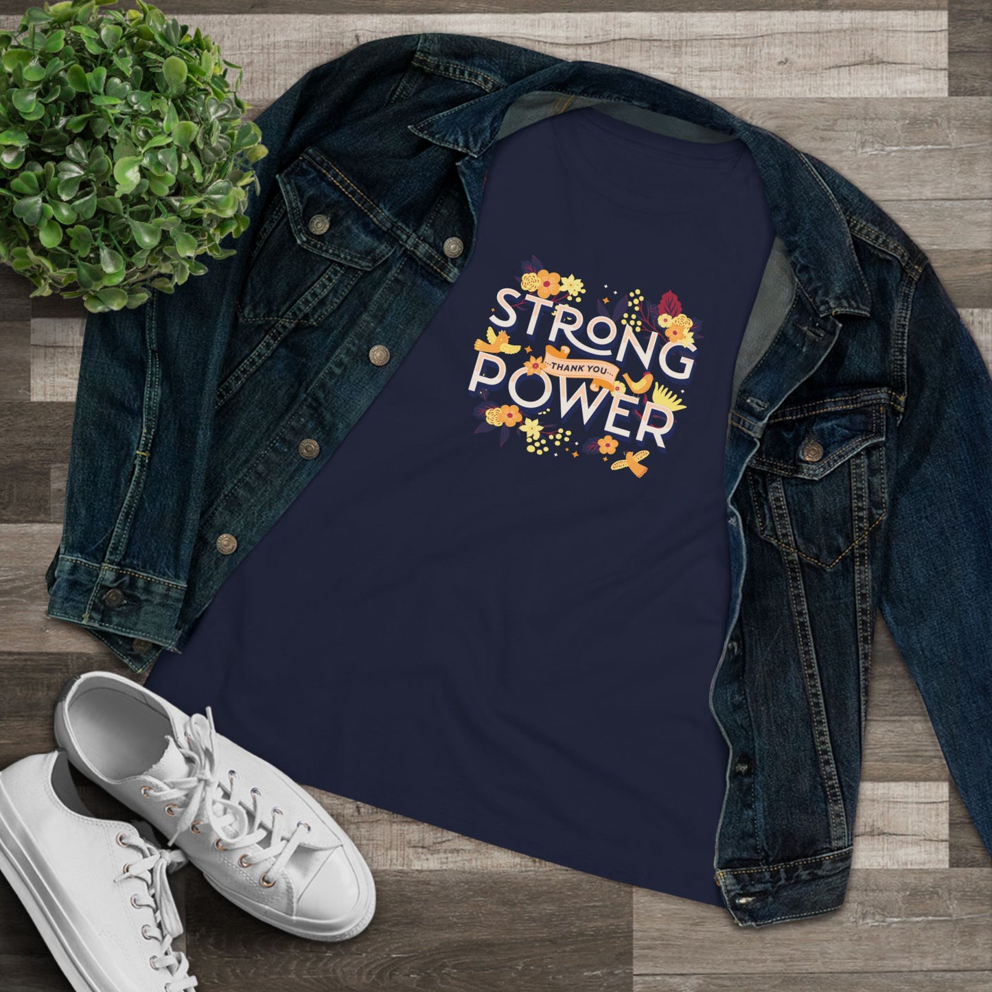 OT7 Women's Tee - Strong Power Thank You - Fanmade BTS Merch - Soft Jersey T-Shirt