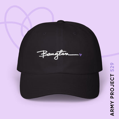 OT7 Baseball Cap - Embroidered Handwritten Bangtan - Fanmade BTS Merch - Unisex Baseball Hat