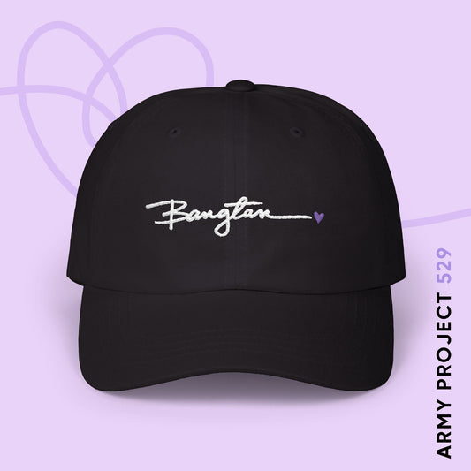 OT7 Baseball Cap - Embroidered Handwritten Bangtan - Fanmade BTS Merch - Unisex Baseball Hat