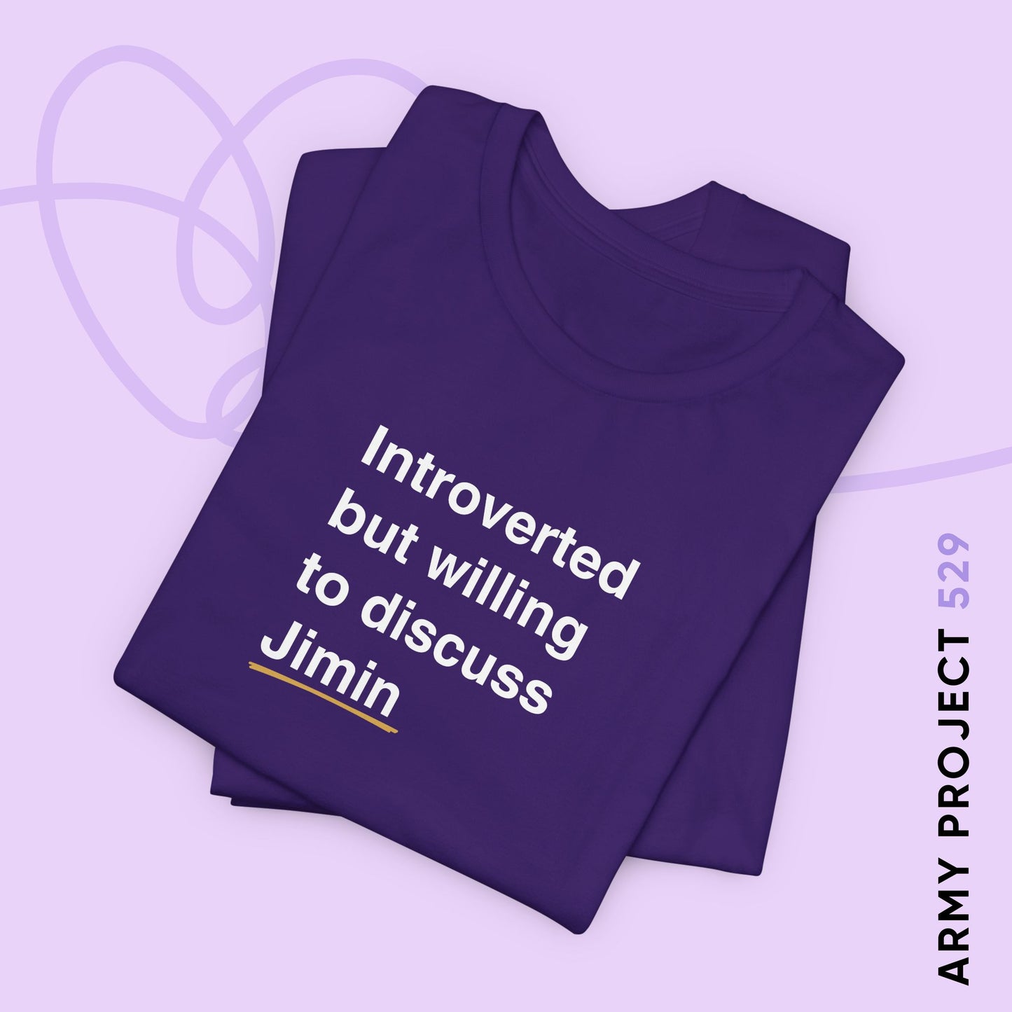Jimin Bias Short Sleeve Shirt - Introverted But Willing to Discuss Jimin - Fanmade BTS Merch - Unisex Jersey T-Shirt