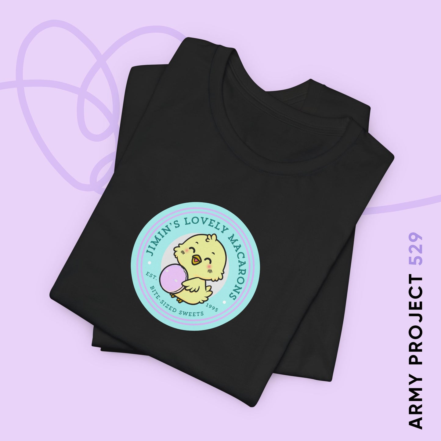 Jimin Lovely Macarons Unisex Jersey Short Sleeve Tee