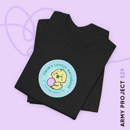 Jimin Short Sleeve Shirt - Cute Fanmade BTS Merch - Jimin's Lovely Macarons - Soft Unisex T-Shirt