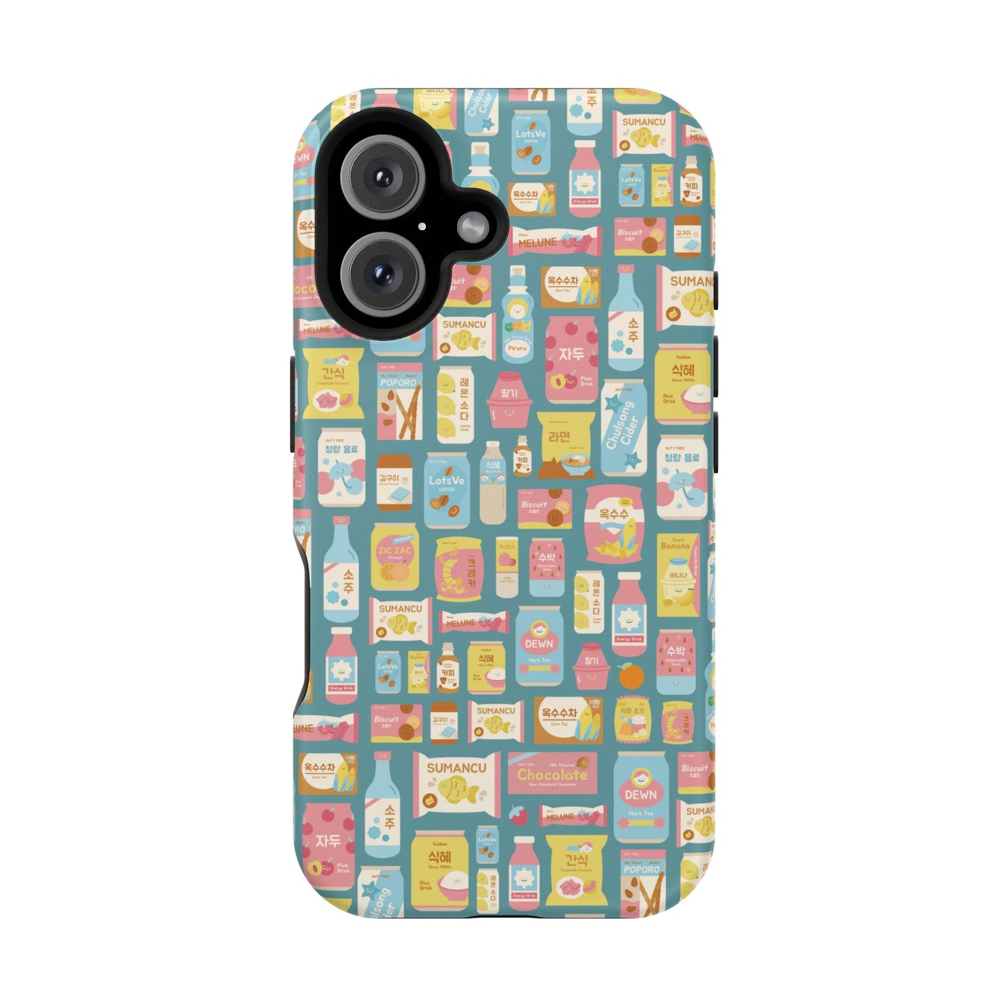Sweet Pastel Korean Snacks Magnetic Tough Phone Case - Cute K-Pop Merch - iPhone, Galaxy, Pixel Cover