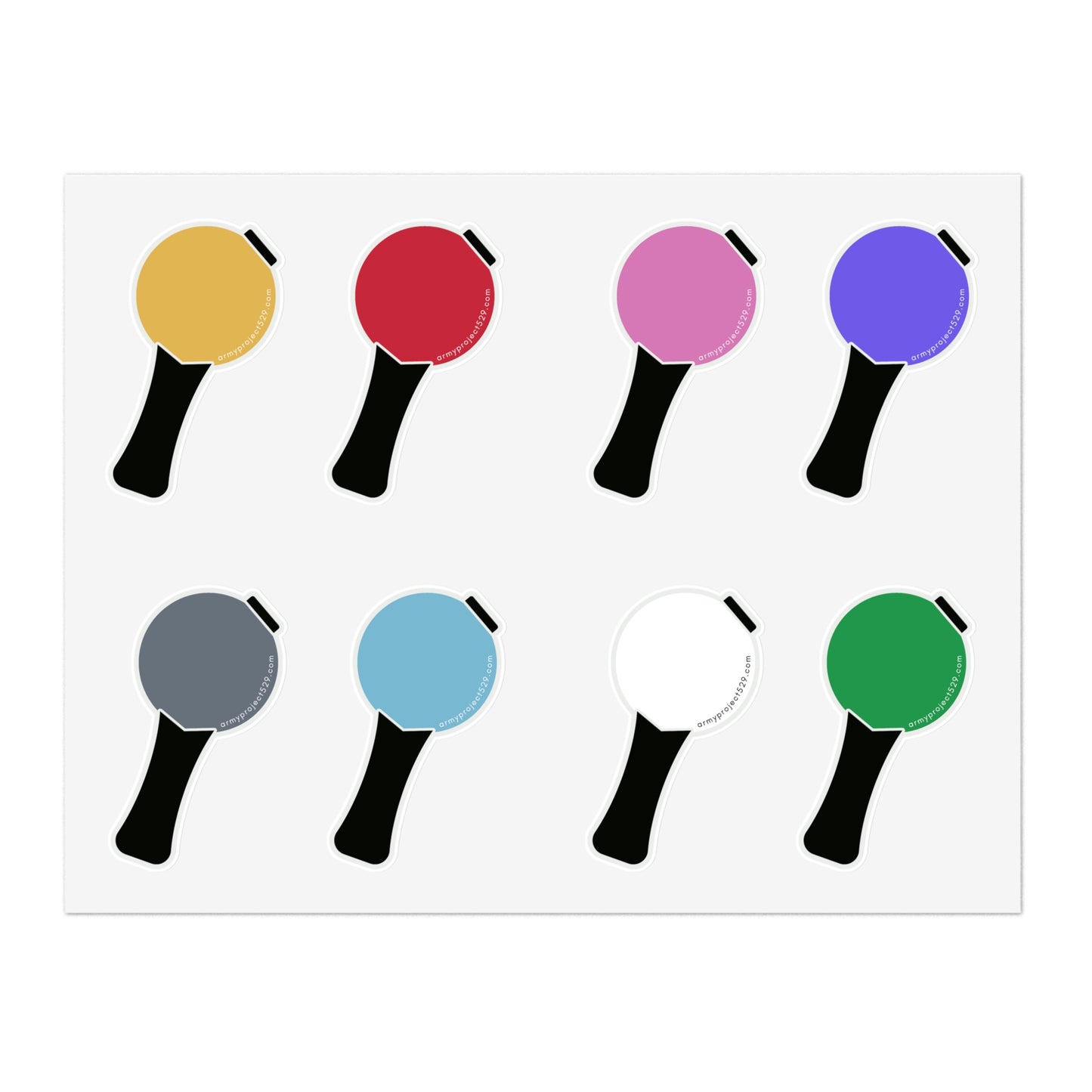 Ma City Map Lightstick Vinyl Sticker Sheet