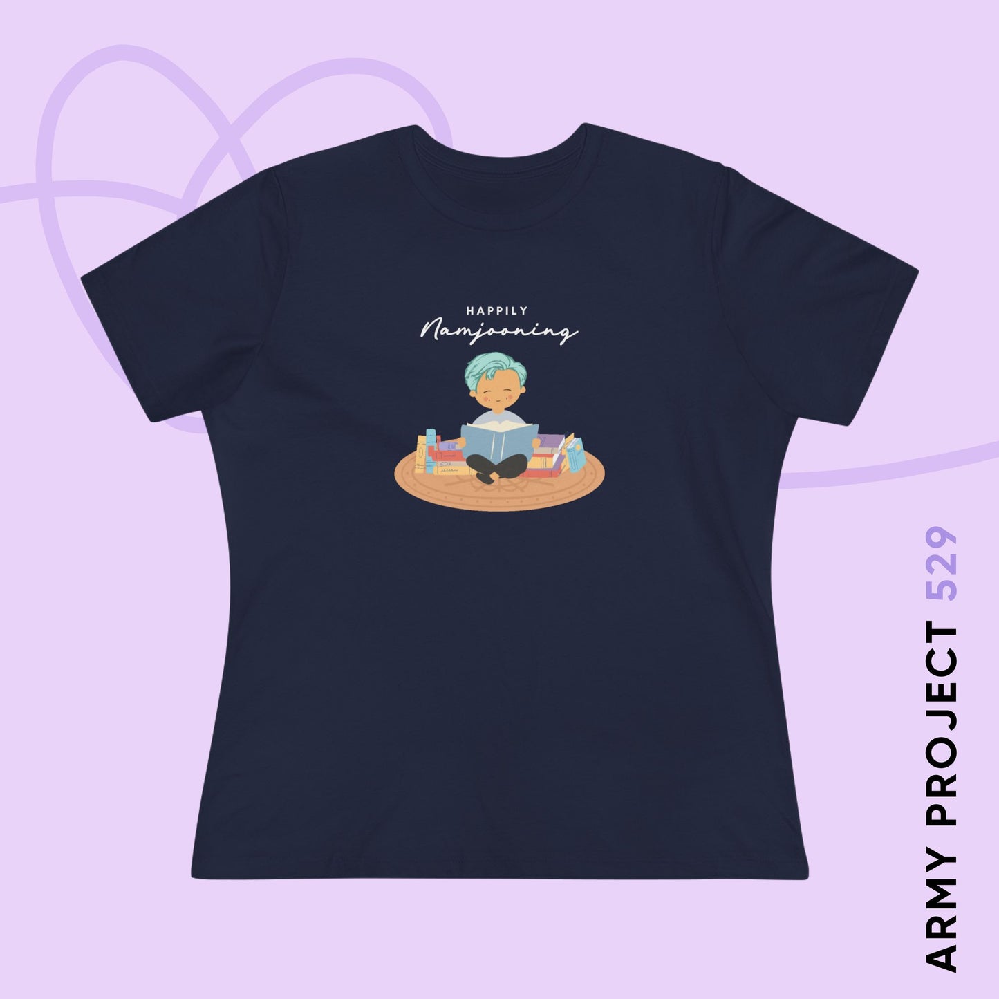 Namjoon Women's Tee - Happily Namjooning - Fanmade BTS Merch - Soft Jersey T-Shirt