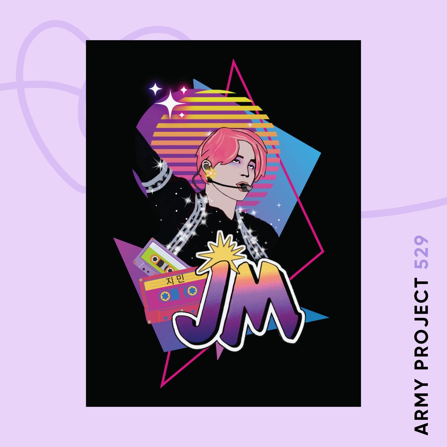 Jimin 1980s Retro Series Matte Poster