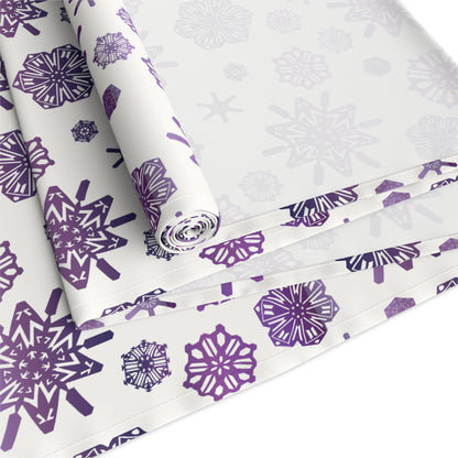 OT7 Table Runner - Secret Snowflakes (White) - Fanmade BTS Home Decor - Cotton Twill or Polyester