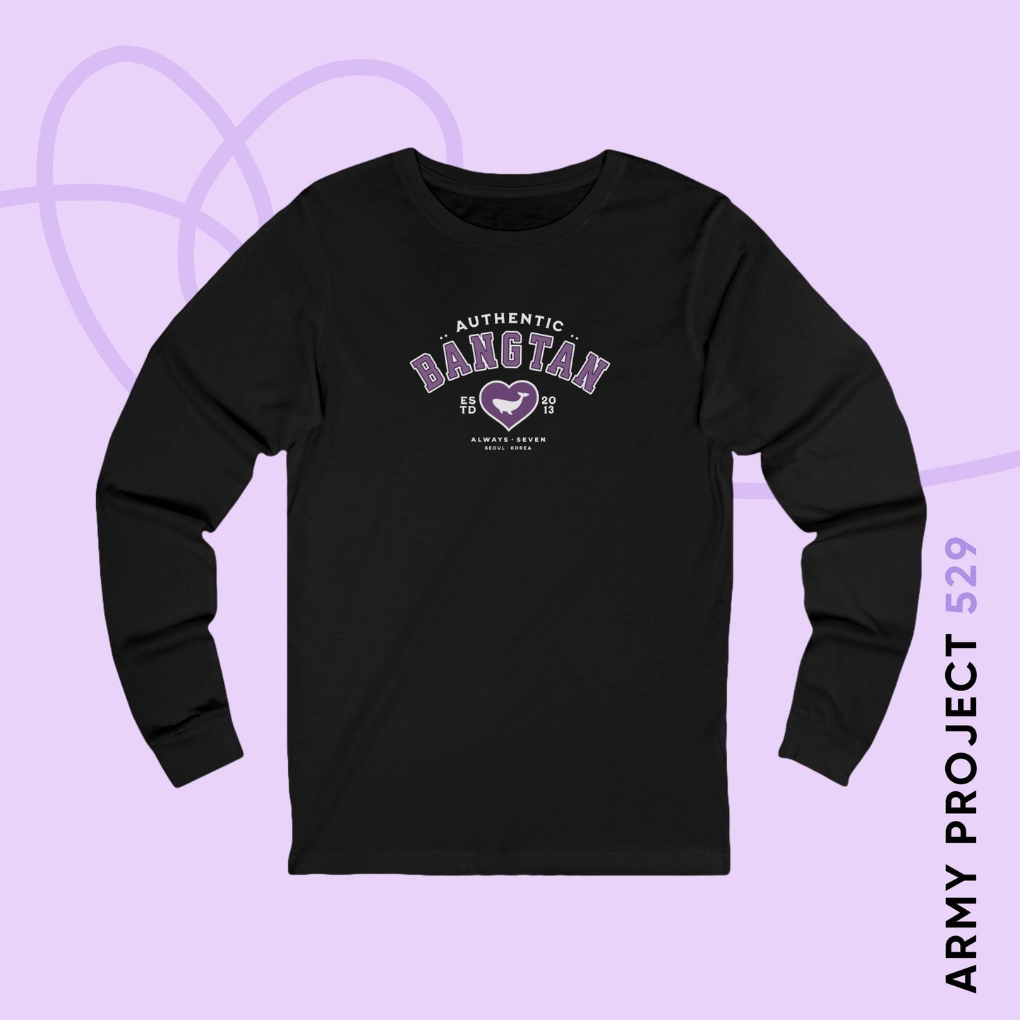 OT7 Long Sleeve Shirt - Bangtan Athletics - Fanmade BTS Merch - Unisex Jersey T-Shirt