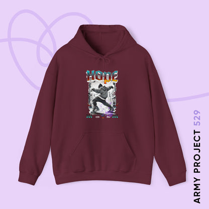 Hobi Hoodie - Fanmade BTS Retro Series - 90s Hip-Hop Aesthetic - Cozy Unisex Sweatshirt