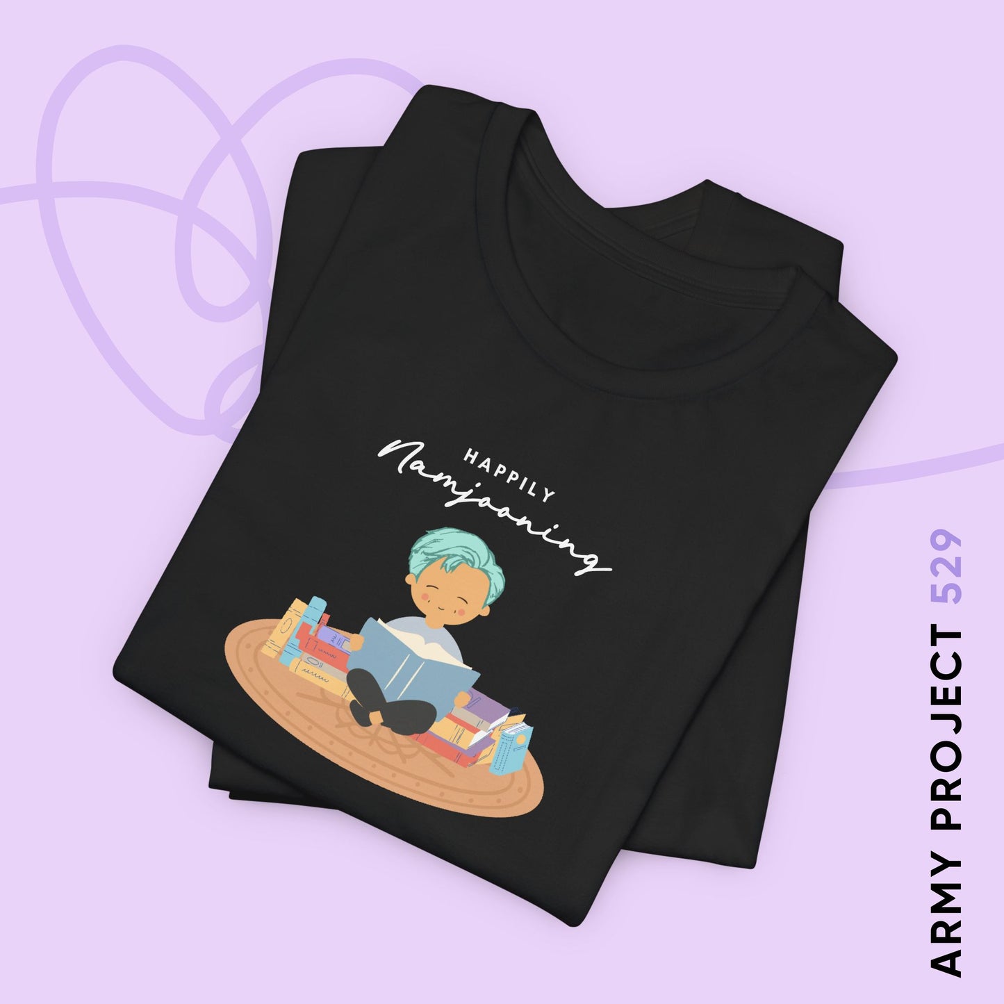 Namjoon Short Sleeve Shirt - Happily Namjooning - Fanmade BTS Merch - Unisex Jersey T-Shirt