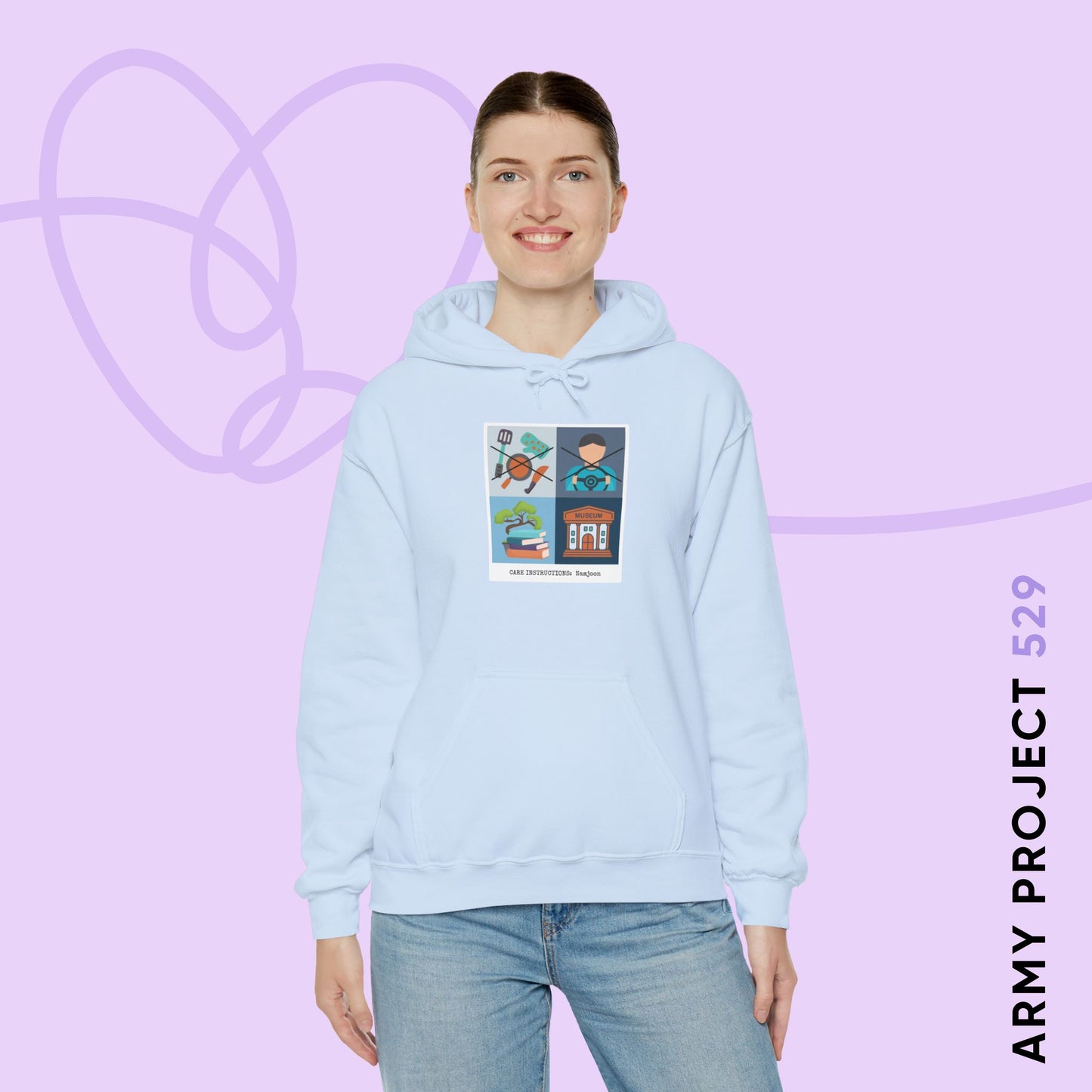 Namjoon Hoodie - Funny Fanmade BTS Merch - Care Instructions - Cozy Unisex Sweatshirt