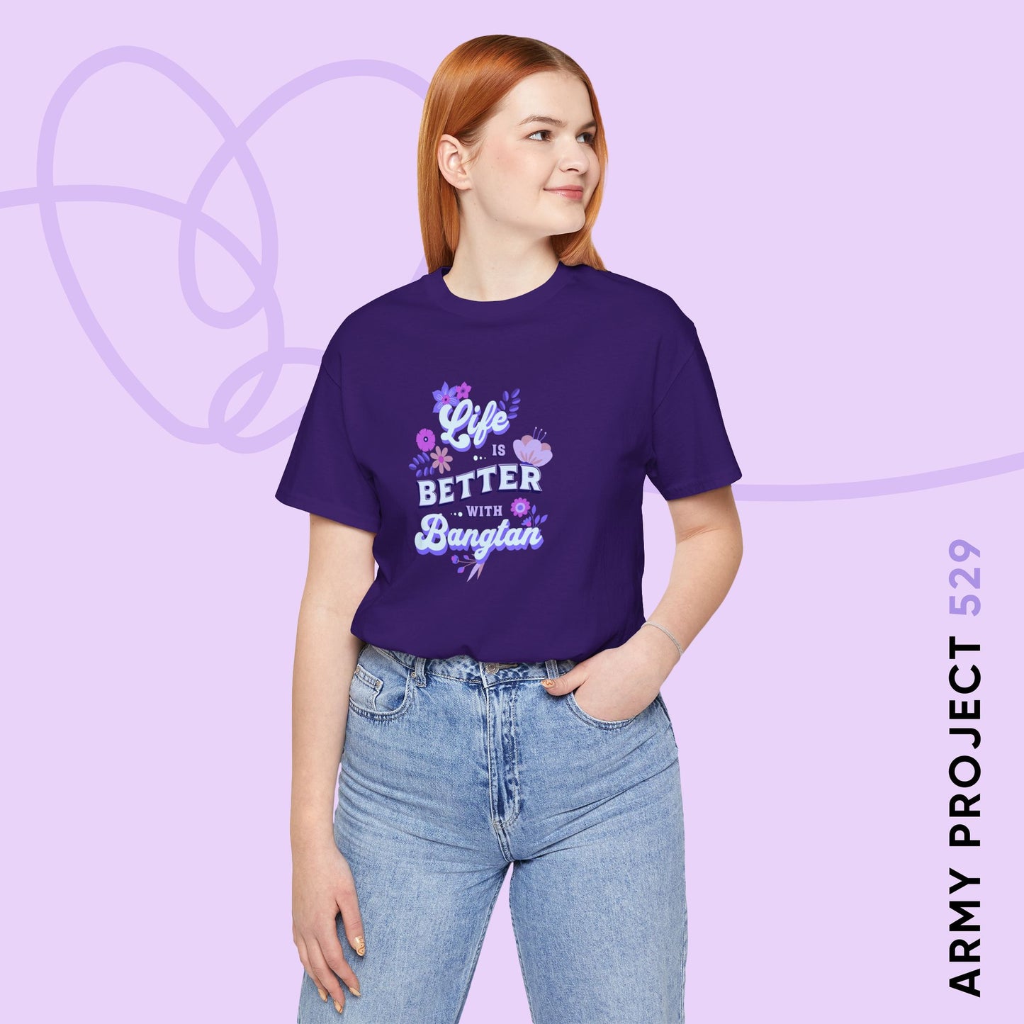 OT7 Short Sleeve Shirt - Life is Better with Bangtan - Fanmade BTS Merch - Soft Unisex T-Shirt