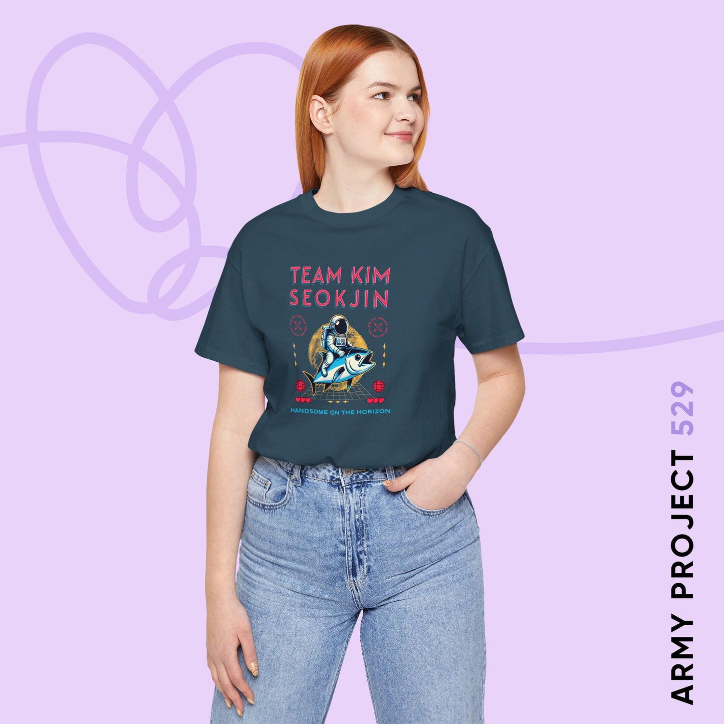 Jin Short Sleeve Shirt - Team Kim Seokjin - Fanmade BTS Merch - Unisex Jersey T-Shirt