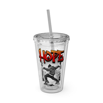HOTS with Hope Sunsplash Tumbler with Straw, 16oz