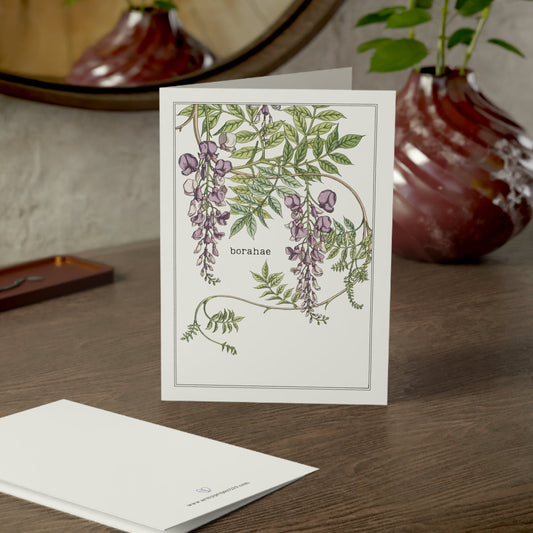 Fanmade BTS Greeting Card - "Borahae" Love & Friendship Card - Vintage Floral Artwork