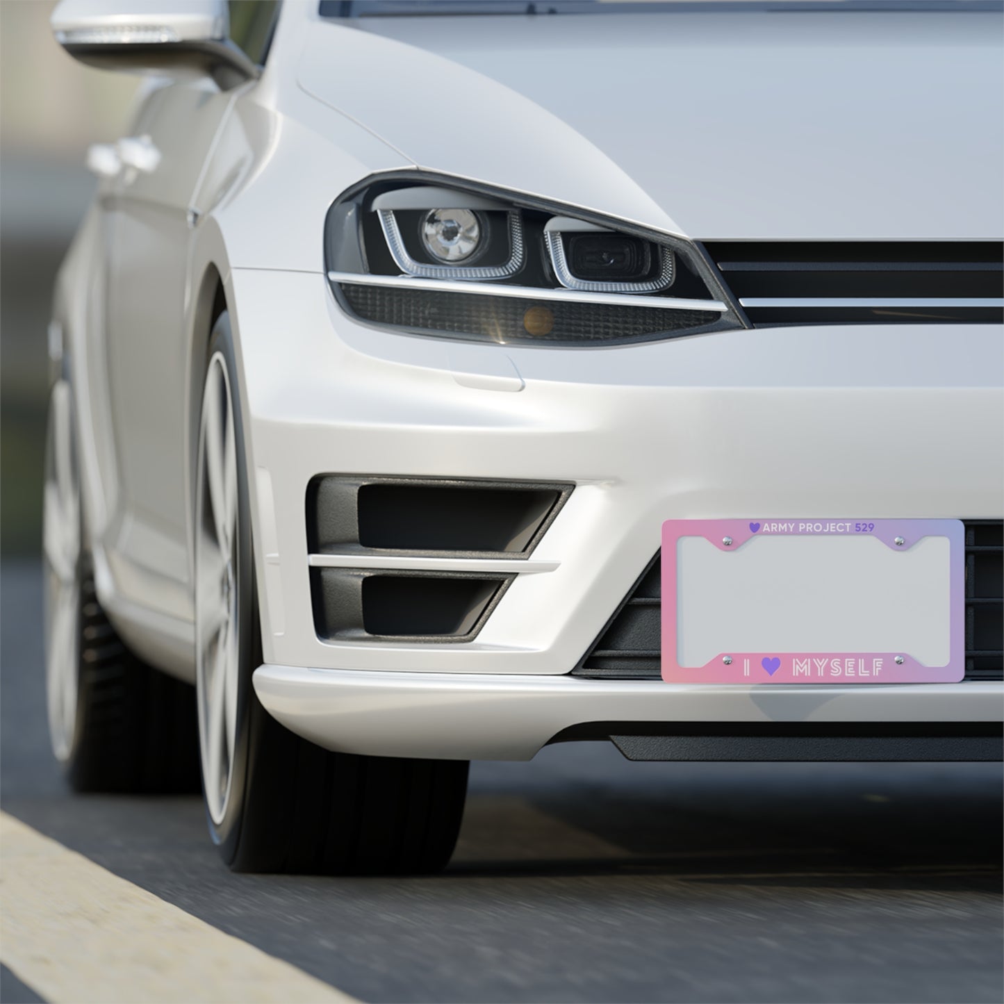 I Love Myself USA License Plate Frame