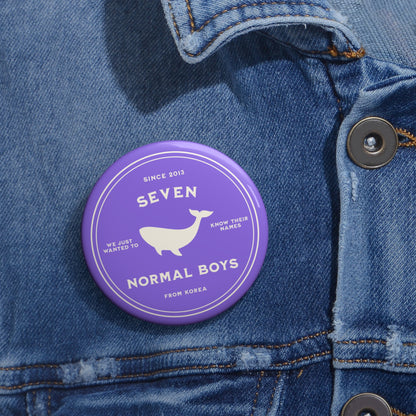 OT7 Button Pin - Fanmade BTS Merch - Seven Normal Boys from Korea - Durable ARMY Accessory