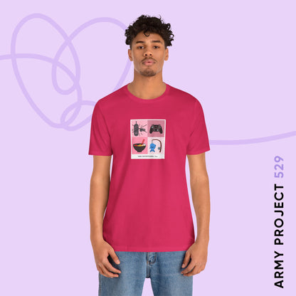Jin Short Sleeve Shirt - Funny Fanmade BTS Merch - Care Instructions - Soft Unisex T-Shirt