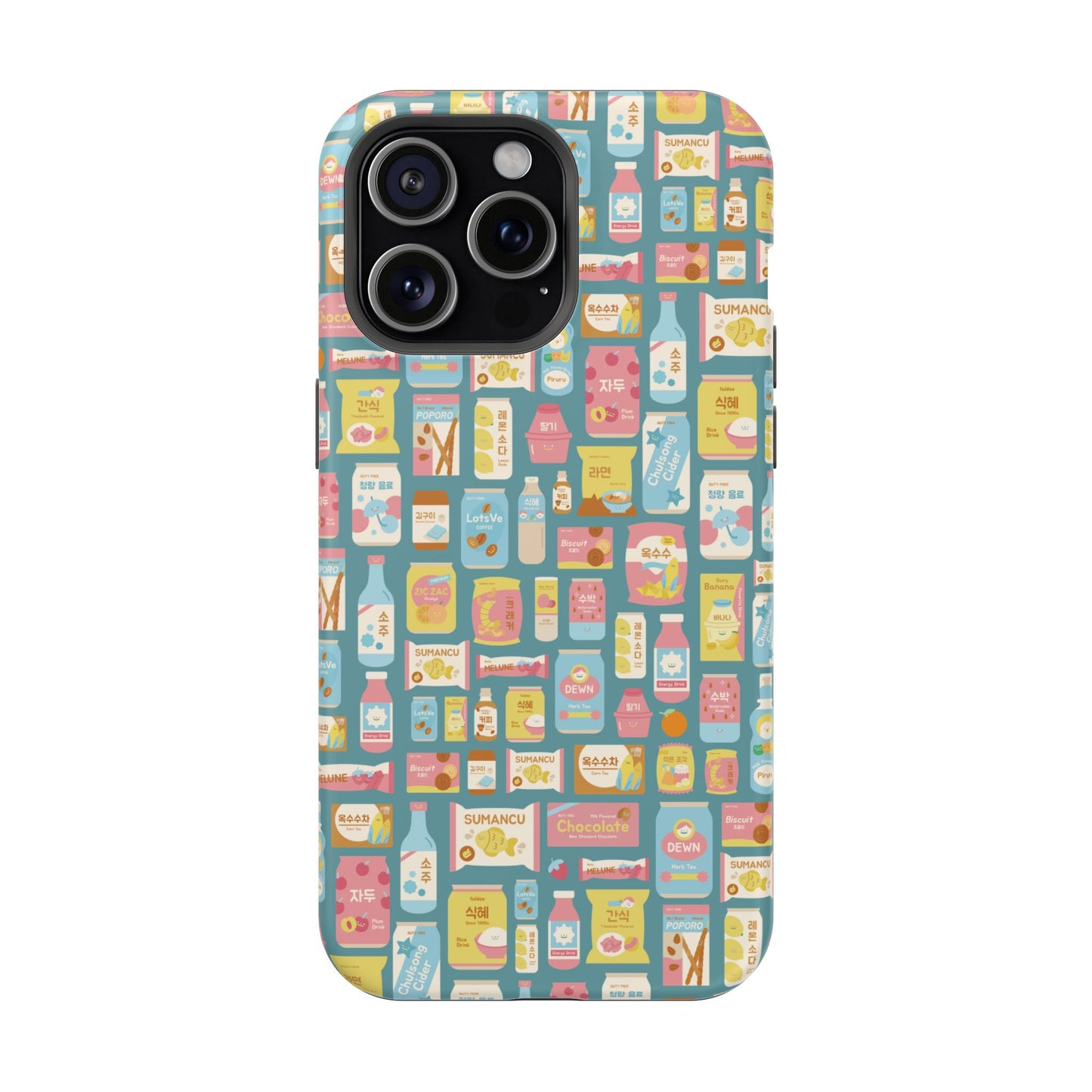Sweet Pastel Korean Snacks Magnetic Tough Phone Case - Cute K-Pop Merch - iPhone, Galaxy, Pixel Cover