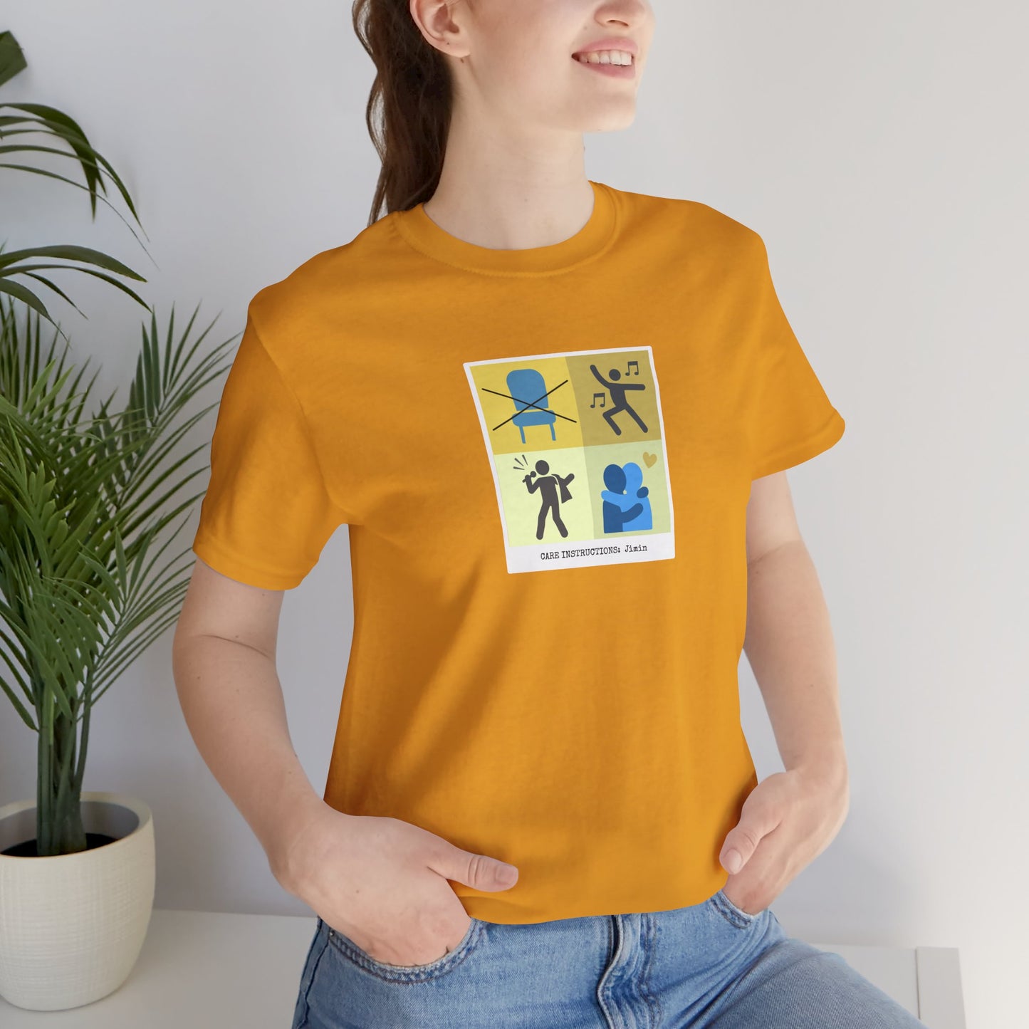 Jimin Care Instructions Unisex Jersey Short Sleeve Tee