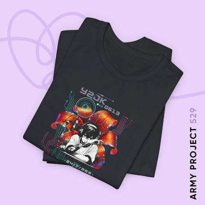 Jung Kook Short Sleeve Shirt - Fanmade BTS Retro Series - Y2K Gamer Aesthetic - Soft Unisex T-Shirt