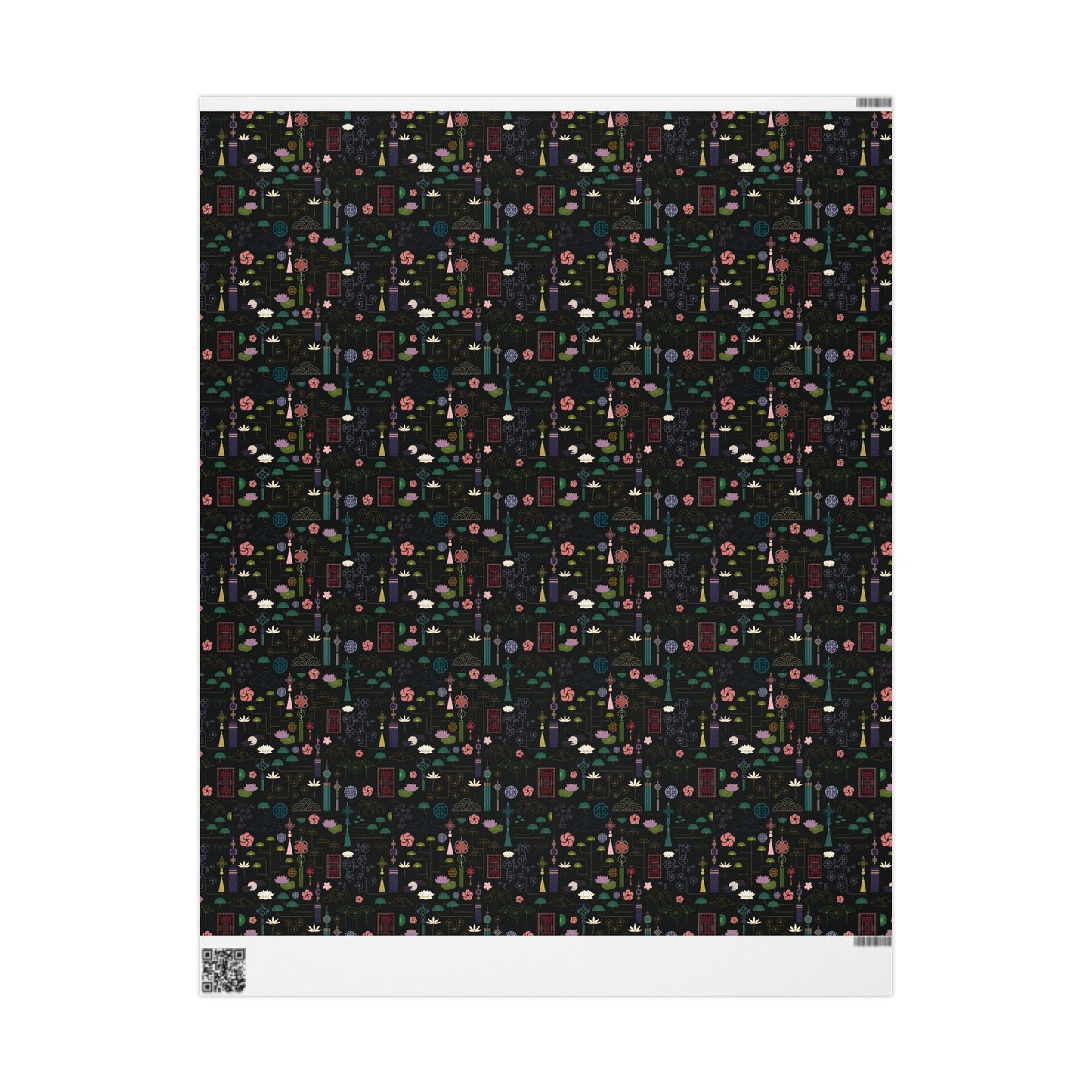 Norigae Night Garden Wrapping Paper - Elegant K-Pop Gift Wrap