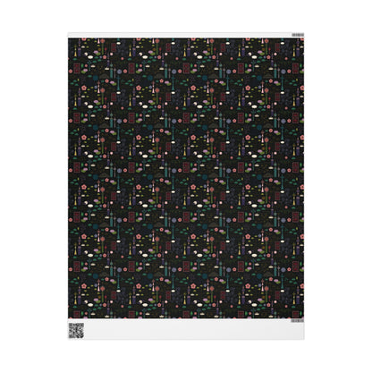 Norigae Night Garden Wrapping Paper - Elegant K-Pop Gift Wrap