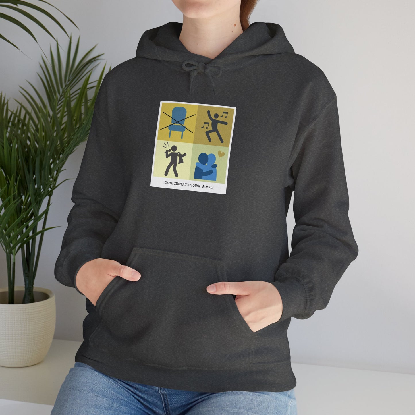 Jimin Hoodie - Funny Fanmade BTS Merch - Care Instructions - Cozy Unisex Sweatshirt
