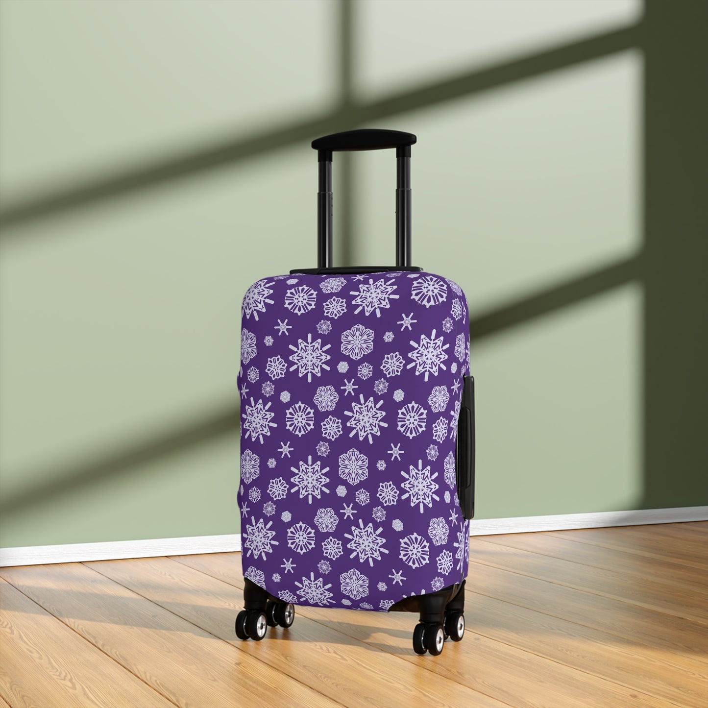 OT7 Luggage Cover - Secret Snowflakes (Purple) - Fanmade BTS Travel Accessories - Suitcase Cover