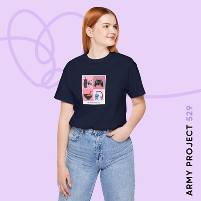 Jin Short Sleeve Shirt - Funny Fanmade BTS Merch - Care Instructions - Soft Unisex T-Shirt