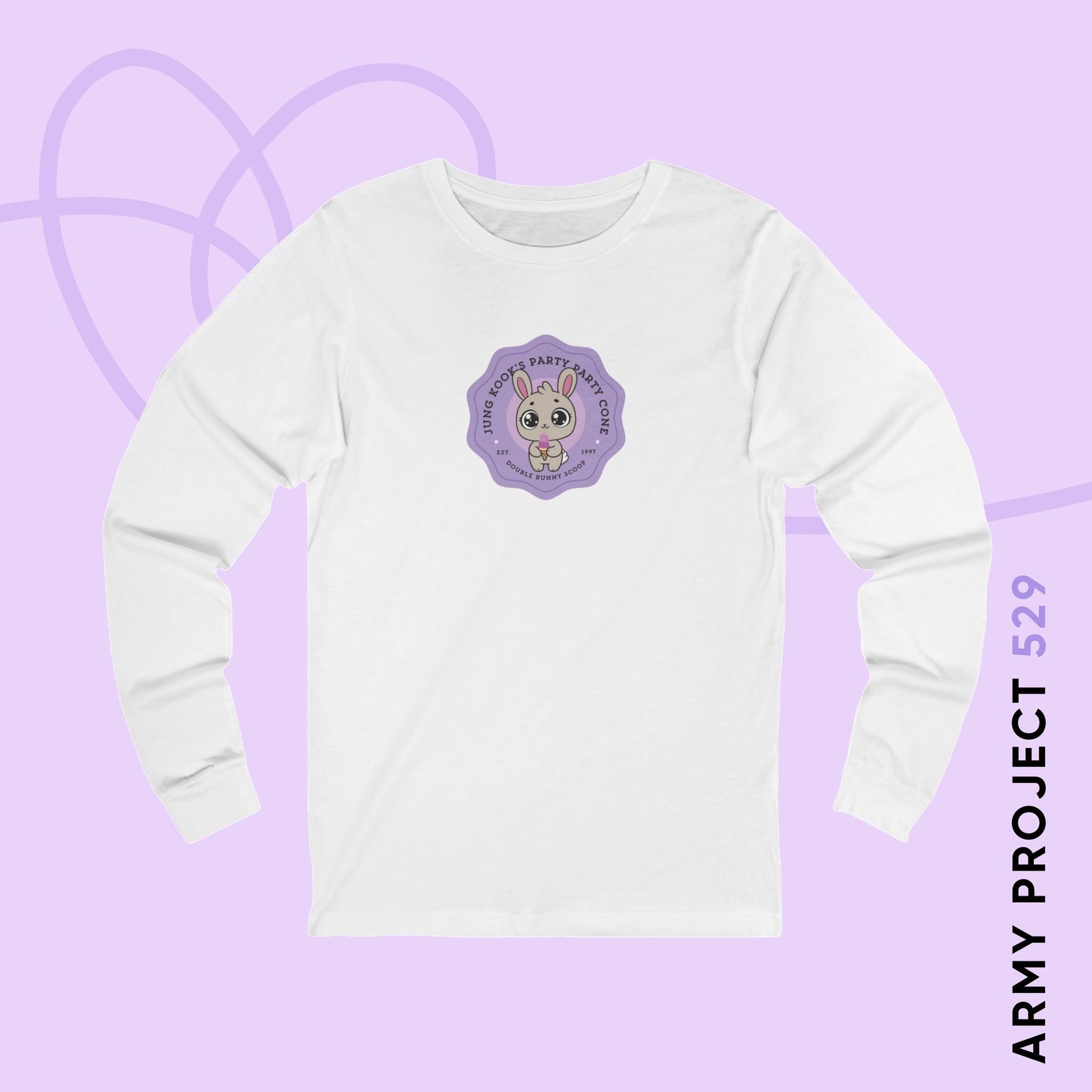 Jung Kook Long Sleeve Shirt - Cute Fanmade BTS Merch - Jung Kook's Party Party Cone - Soft Unisex T-Shirt