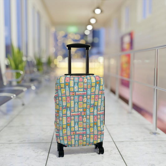 Sweet Pastel Korean Snacks Luggage Cover
