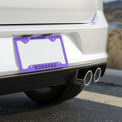 Borahae USA License Plate Frame (Purple)
