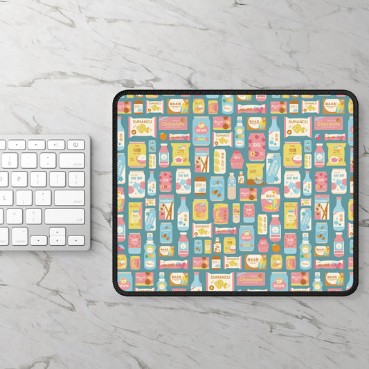 Sweet Pastel Korean Snacks Mouse Pad - Cute K-Pop Desk Accessories
