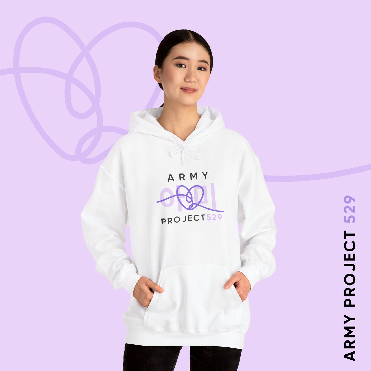 ARMY Project 529 Hoodie - ARMY Apparel - Cozy Unisex Sweatshirt