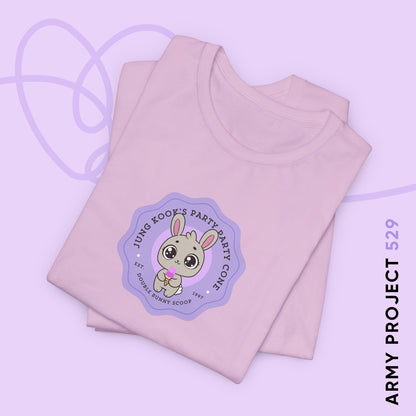 Jung Kook Short Sleeve Shirt - Cute Fanmade BTS Merch - Jung Kook's Party Party Cone - Soft Unisex T-Shirt