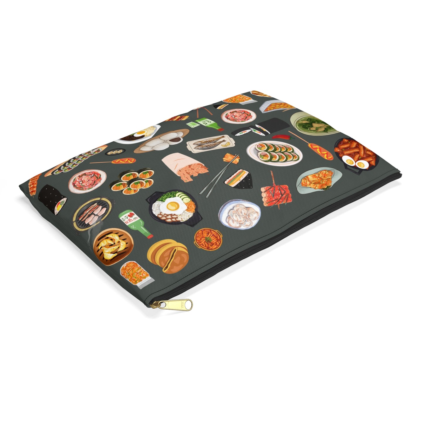 Illustrated Korean Meals Accessory Pouch