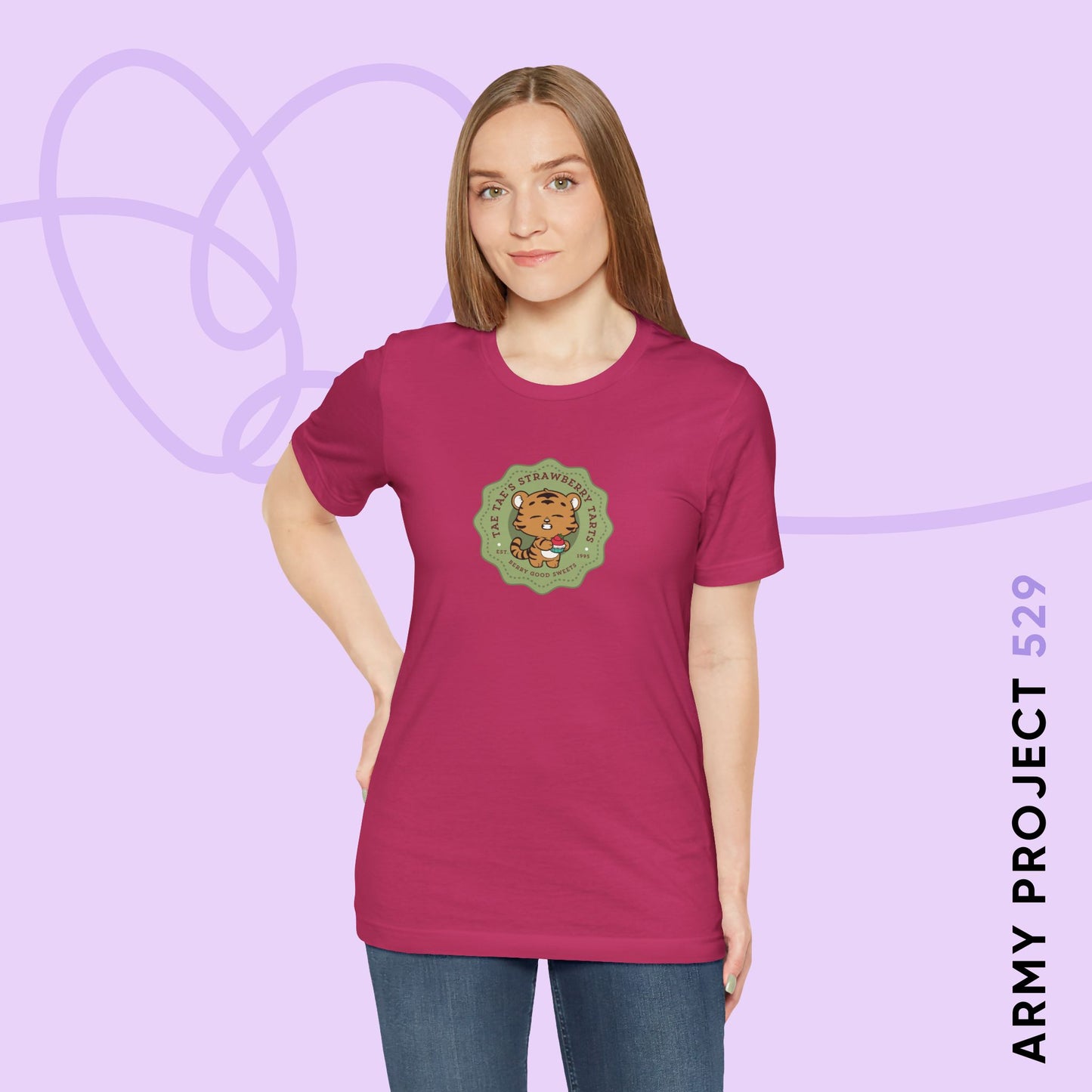 Tae Tae Strawberry Tarts Bakery Series Unisex Jersey Short Sleeve Tee