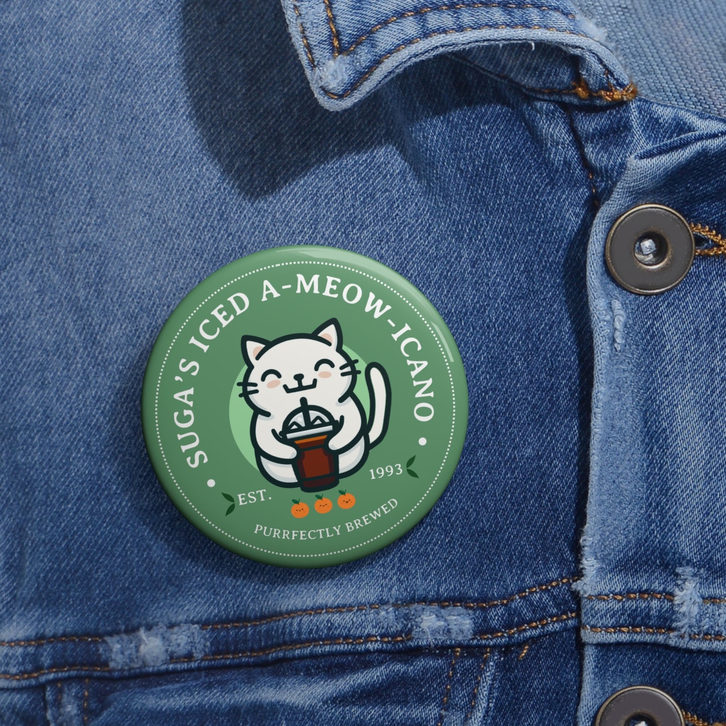 SUGA Iced A-meow-icano Bakery Series Pin Button