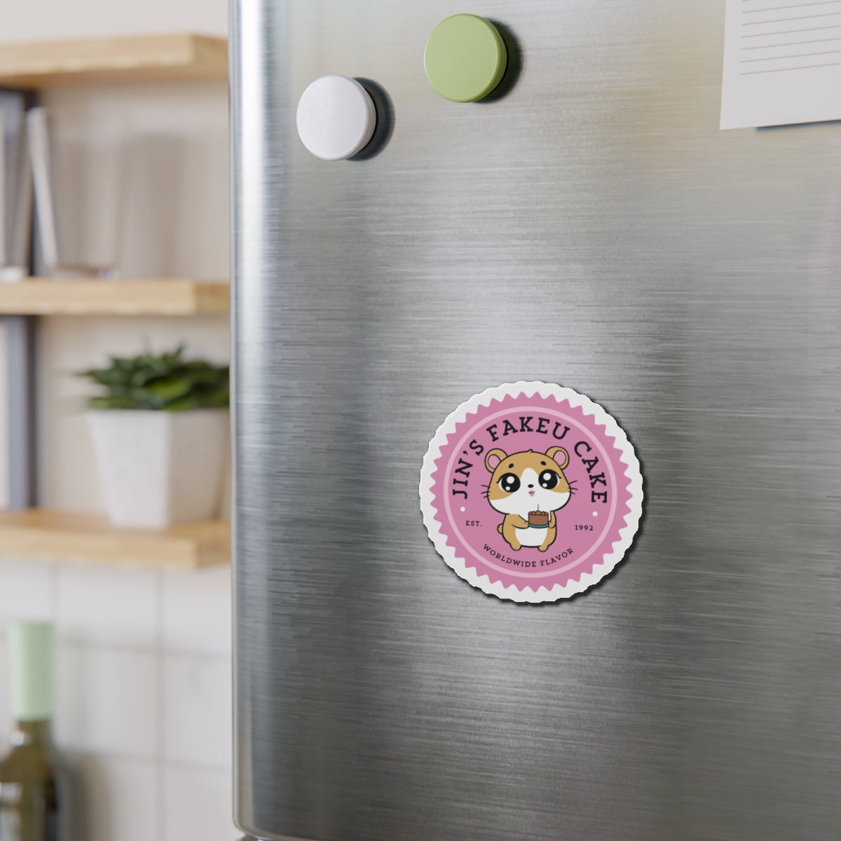 Jin's Fakeu Cake Bakery Series Die-Cut Magnet